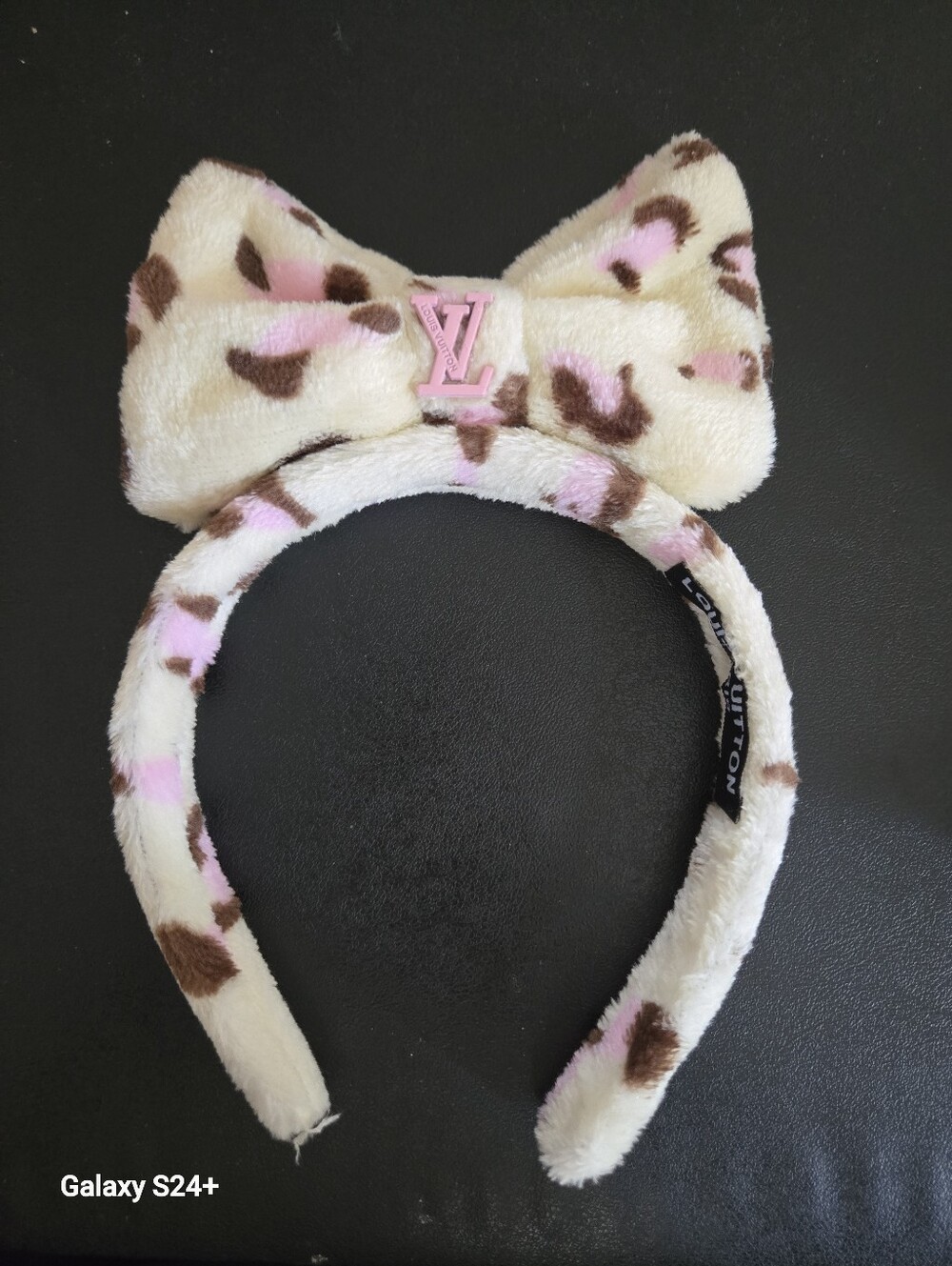 ✨️FASHION SPA HEADBAND TAN & CREAM PINK